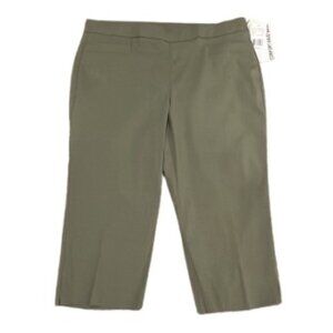 Prophecy Petite Olive Khaki Stretch Flat Front Pull-on Capris - NWT